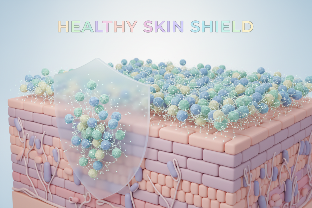 benefits of probiotics in skincare microbiome diagram
