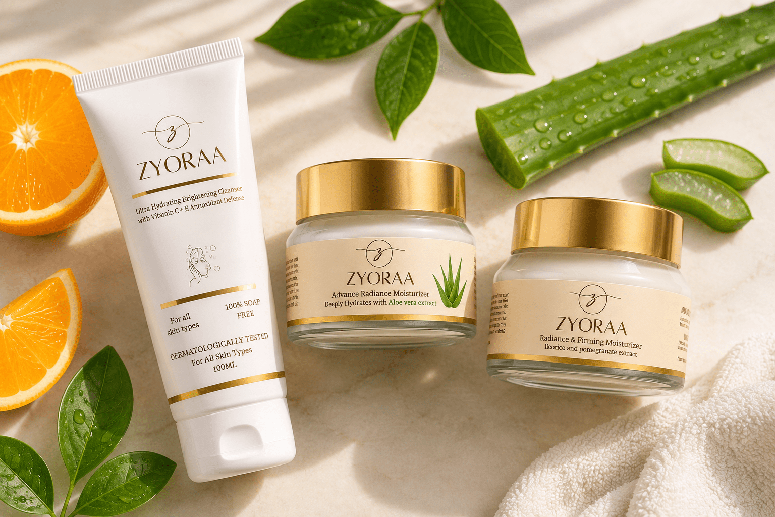 Vitamin C Cleanser and Moisturizer Combo | Zyoraa Guide - ZYORAA