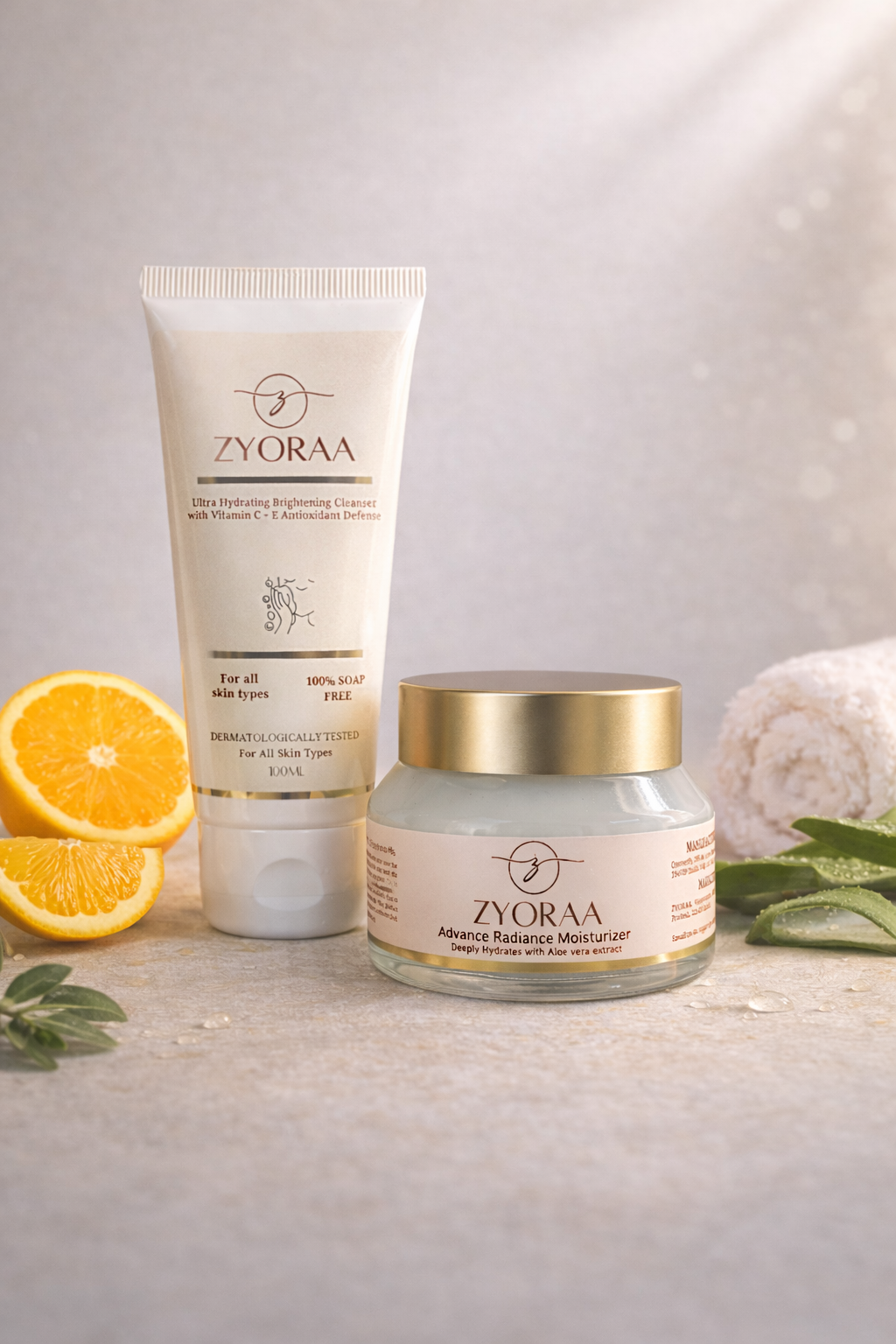 Aloevera, vitamin C combo pack for hydrating skin